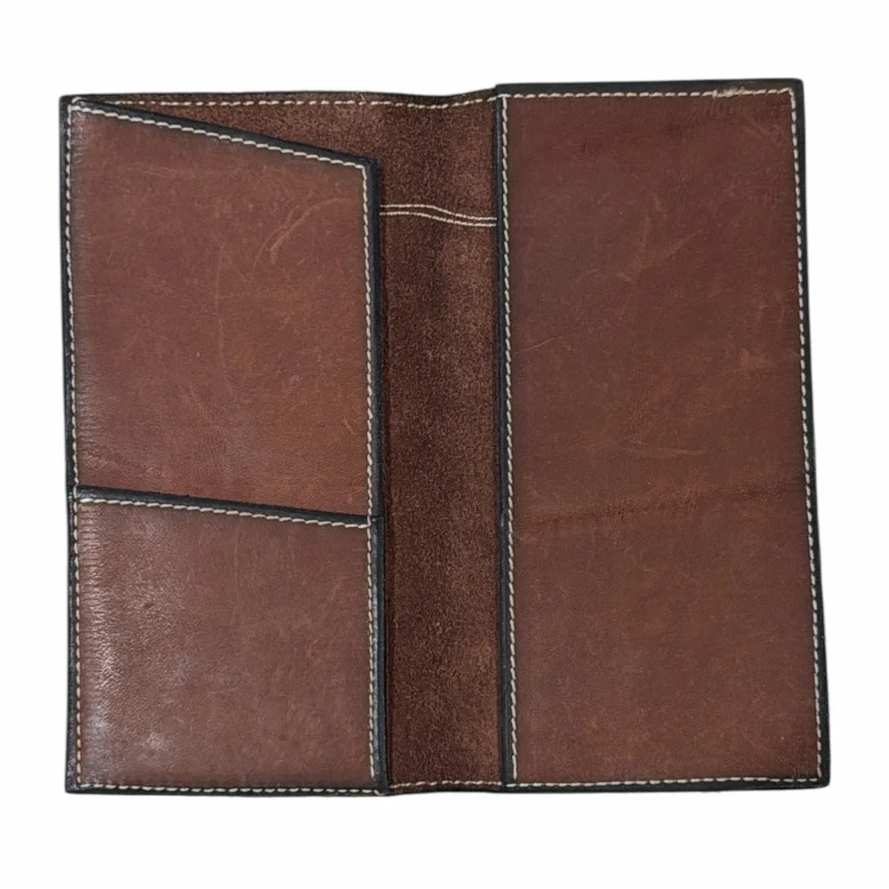 Leather‎ Men’s Embroidered Bifold Wallet